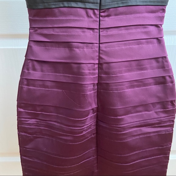 bcbg body con pleated mini cocktail dress - Picture 6 of 7